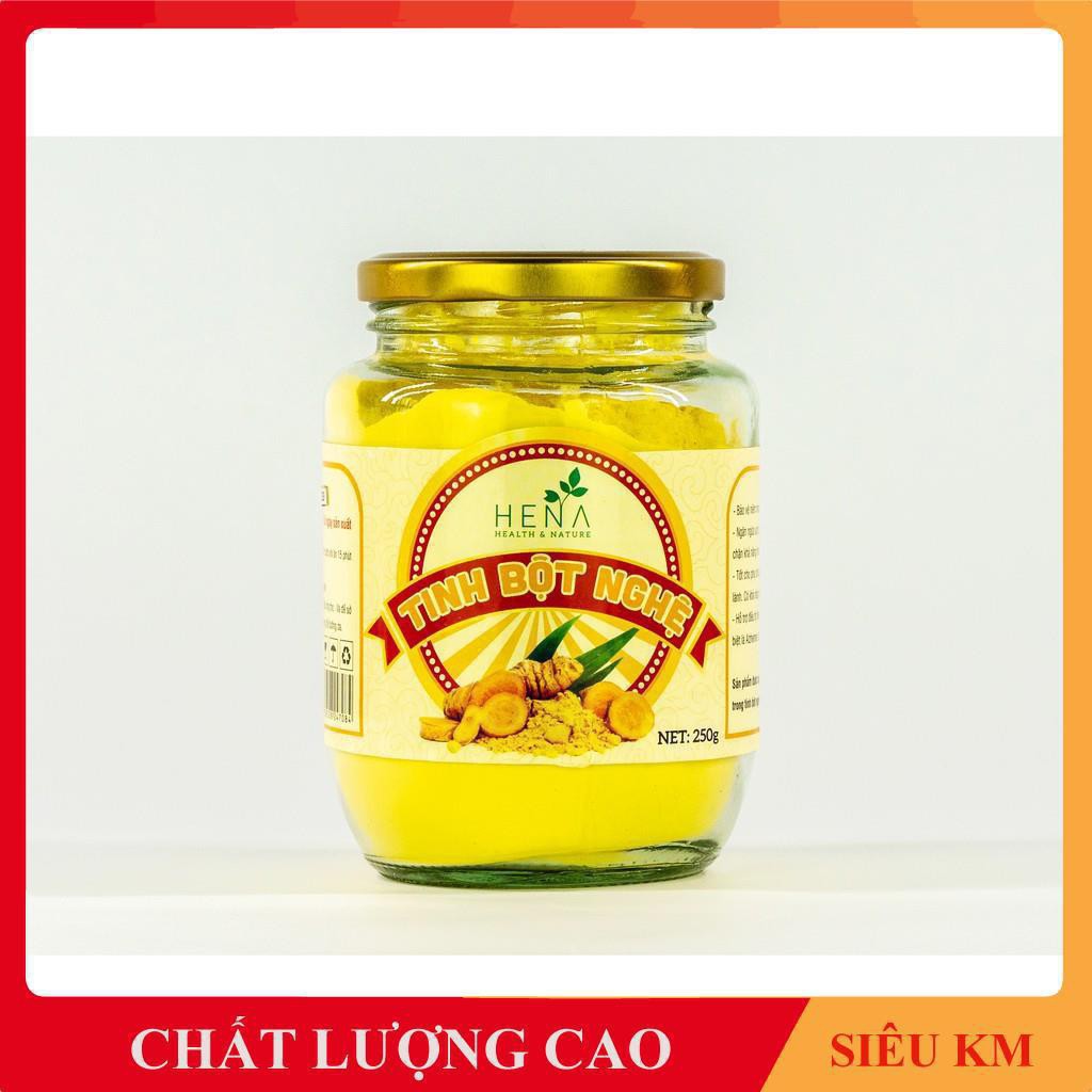 Tinh bột nghệ Cao cấp Hena 250g, Tinh Bột Nghệ Nano Chính Hãng 100% Tự Nhiên, Chữa Dạ Dày Hiệu Quả