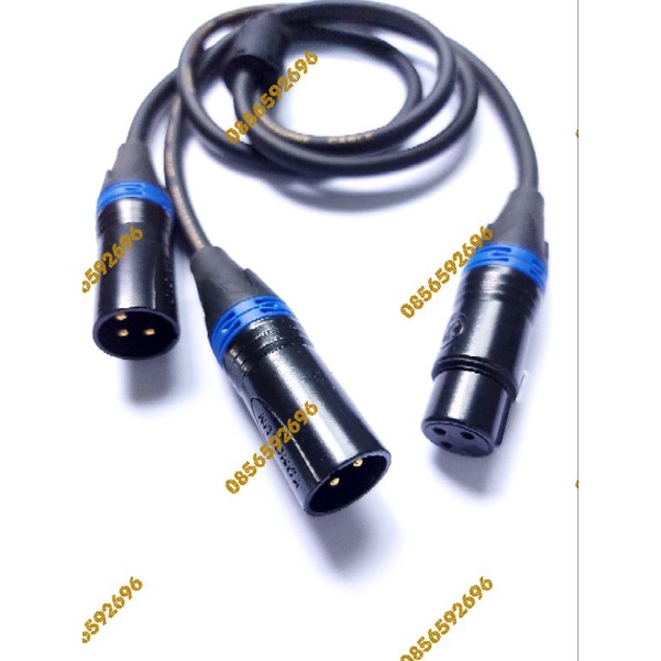 Dây tín hiệu jack canon cái ra 2 canon đực
