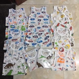 Bộ ba lỗ cotton giấy