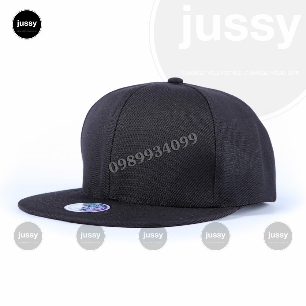 MŨ SNAPBACK TRƠN ĐEN FORM ĐẸP