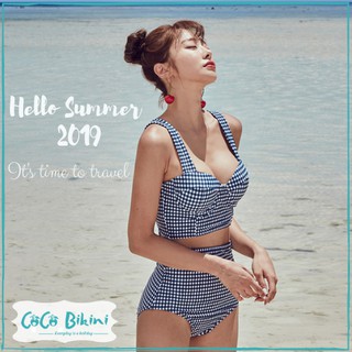 [THANH LÝ] Bộ Đồ bơi Bikini 2 mảnh Caro 9122 [Set Áo bra và quần lót] - CoCo Bikini