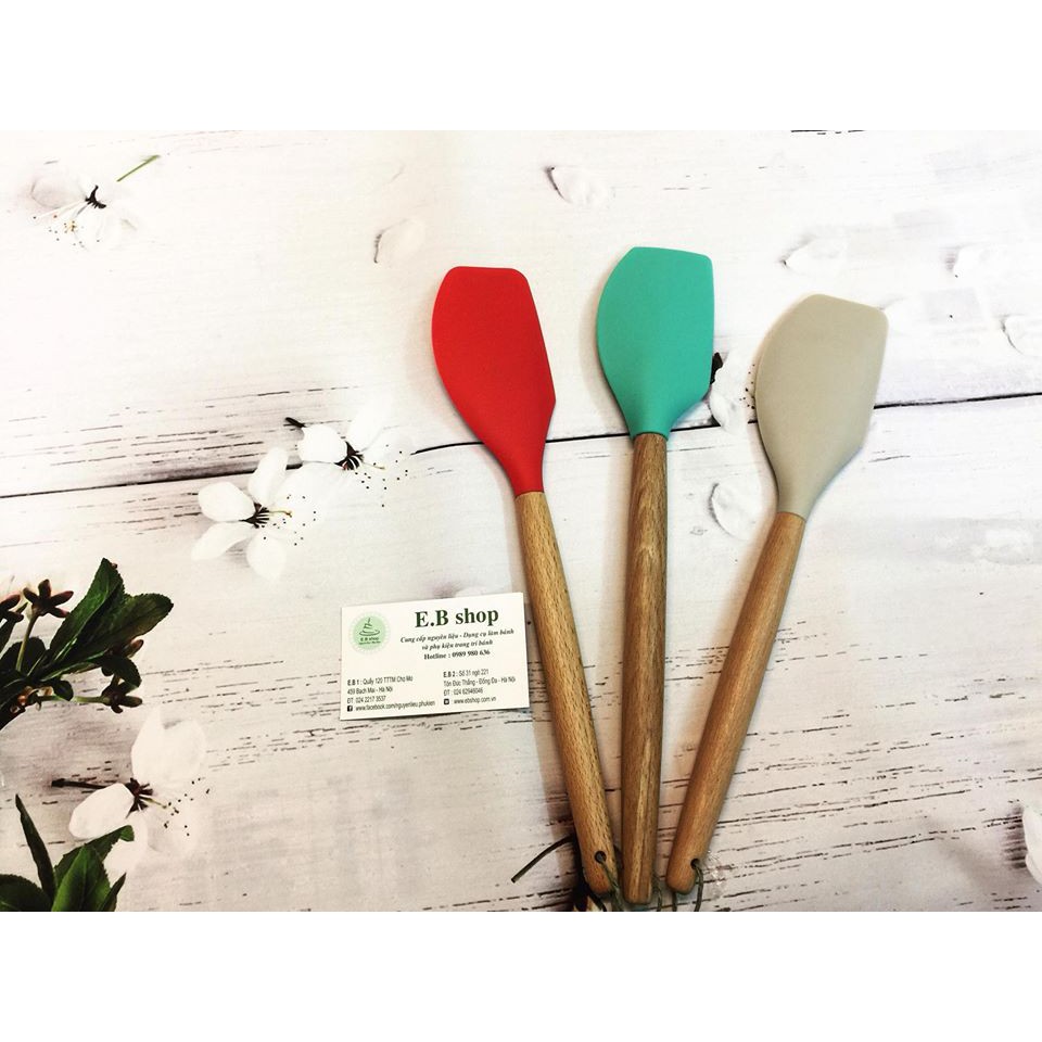 B237 Spatula silicon cán gỗ