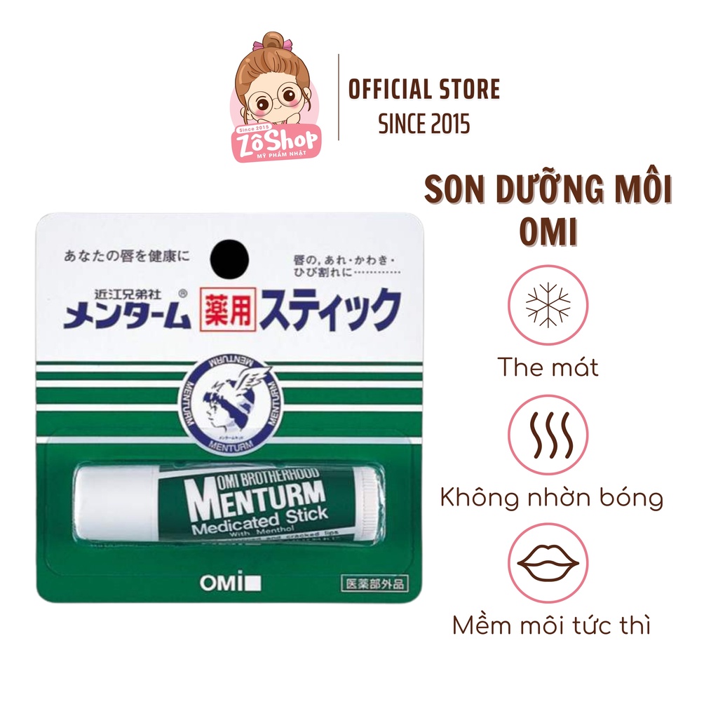 Son Dưỡng Omi Brotherhood Menturm Medicated Stick (4g)