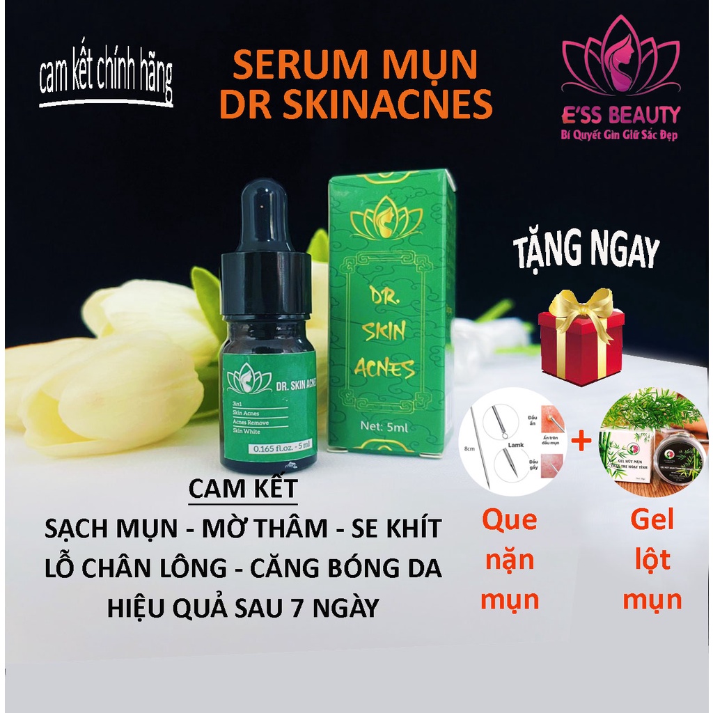 Serum giảm mụn mờ thâm, Dr skinacnes, Ngăn ngừa mụn, Mờ thâm hiệu quả 5ml