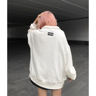 ÁO HALF ZIP SIMPLE TRẮNG