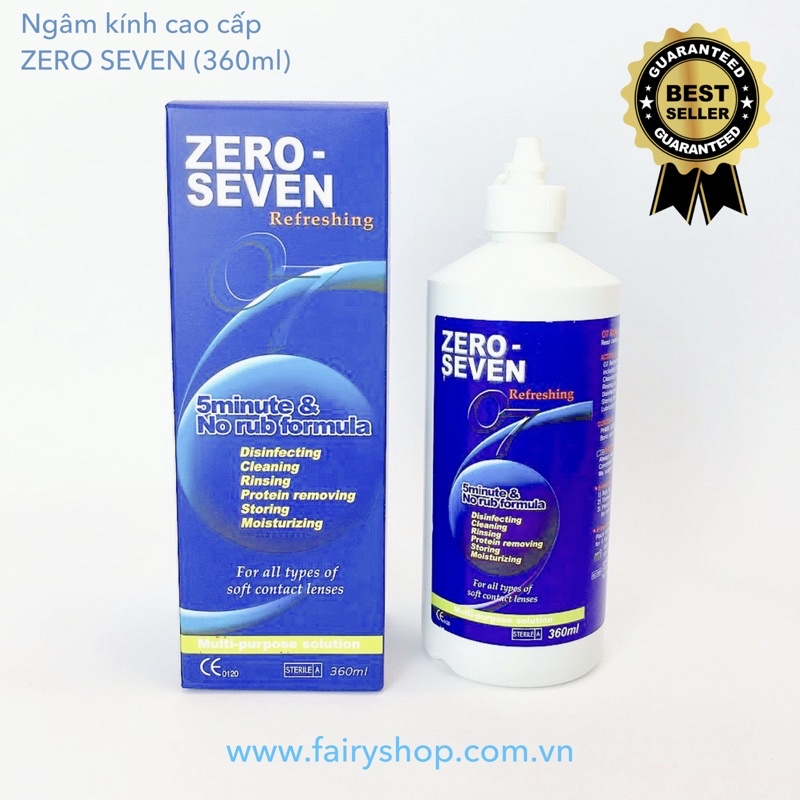 Nước ngâm lens Zero Seven Cao Cấp 360ml - Nước Ngâm Chuyên Dụng Kính Áp Tròng FAIRY SHOP CONTACT LENS