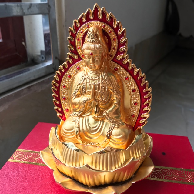 Tượng phật Quan Âm lửa 2 mặt nước hoa (ảnh thật)