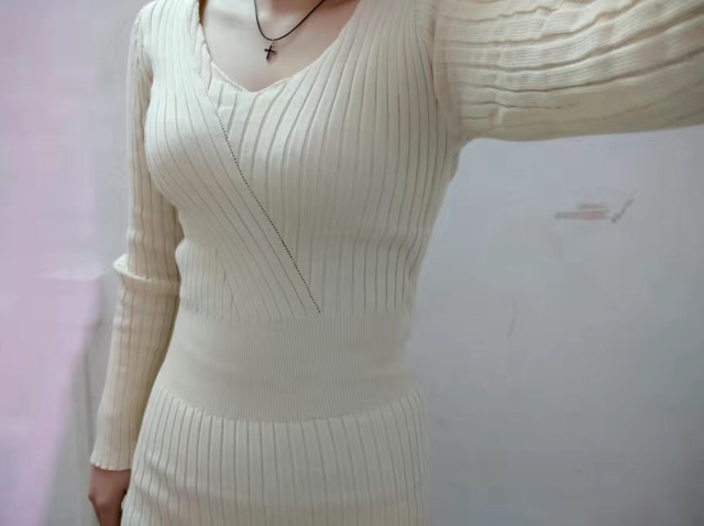 Váy len dáng dài phong cách hàn quốc thời trang thu đông Quảng Châu 2020