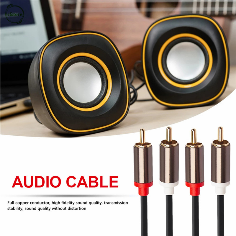 Cáp Chuyển Đổi Âm Thanh Từ Cf 2rca Sang 2 Rca Male Sang Male Cho Loa Cd Dvd Tv