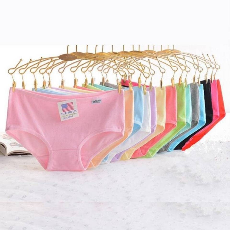 10 gói đồ lót cotton nữ eo thấp nhất ren gợi cảm thoải mái 100% quần vải cotton