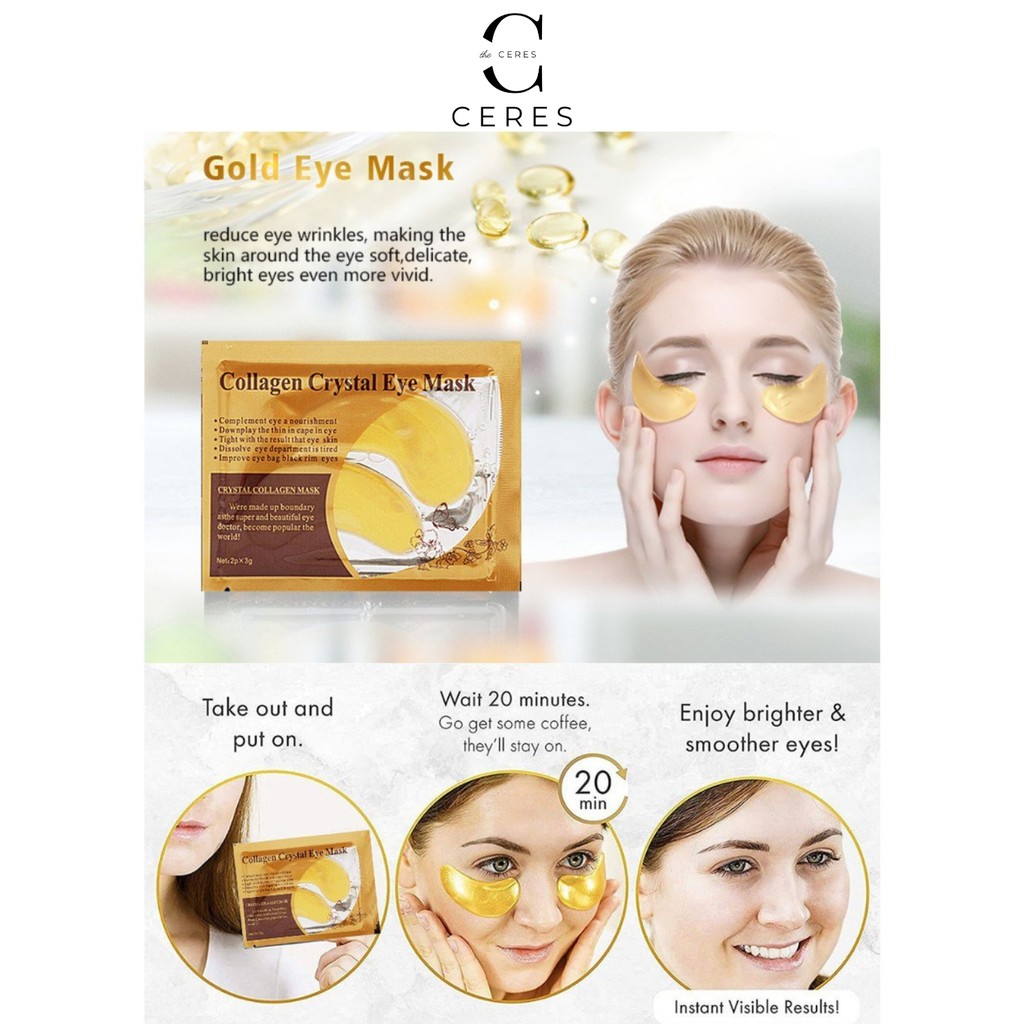 Mặt Nạ Mắt - Mask Ngủ Dưỡng Mắt Tinh Chất Collagen Vàng Cấp Ẩm Mờ Thâm Hàn Quốc