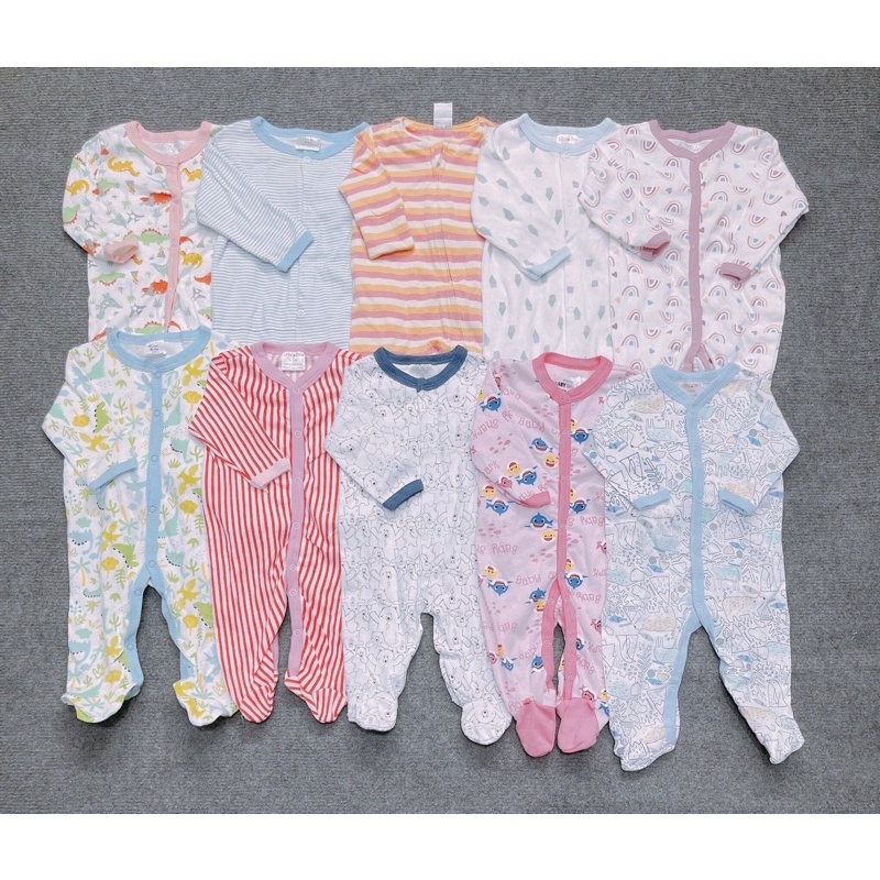 Bodysuit Bodysleep bộ liền thân xuất dư chất liệu cotton cho bé trai bé gái từ sơ sinh đến 24 tháng