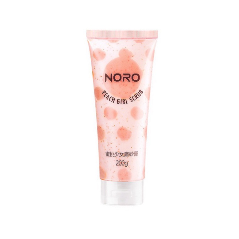 Kem tẩy da chết body đào Noro 200g dạng tuýp nội địa trung Peach Clear Body Scrub NTTBC3