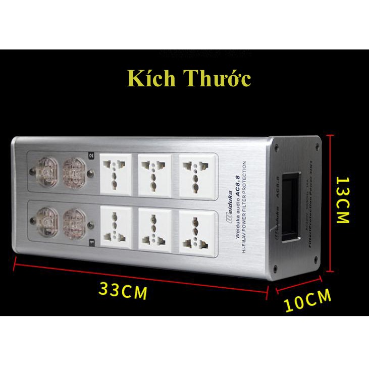 Bộ lọc nguồn điện sạch WEIDUKA AC8.8 Advance Tặng dây nguồn Monster Powerline 400