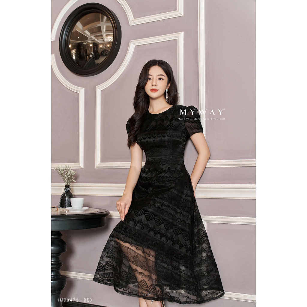 Đầm Nữ Ngắn Tay MY WAY Dáng Xòe Cao Cấp 1MD0472