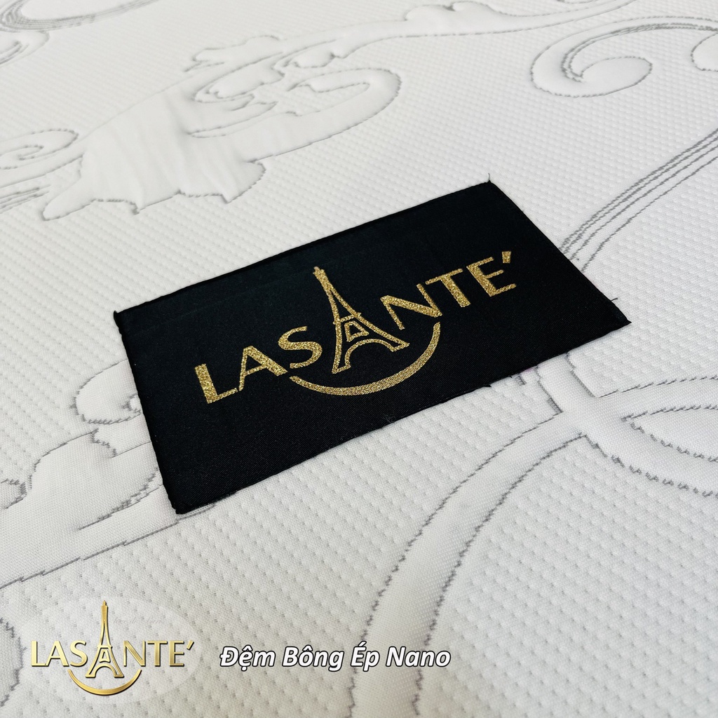 Đệm bông ép Nano kháng khuẩn chính hãng Lasante BH 5 năm