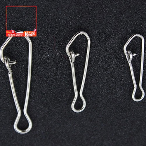 Set 100 móc khóa mồi câu cá bằng thép không gỉ kích thước 15/ 17/ 22mm