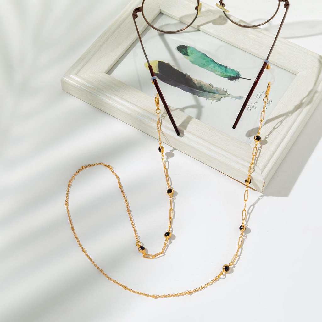 BACK2LIFE Trendy protectionLanyard protectionChain Eyewear Accessories Glasses Chain Anti-lost Reading Glasses Chains protectionCord Holders Hold Straps Reading Eyeglass|Beads Sunglasses Lanyard