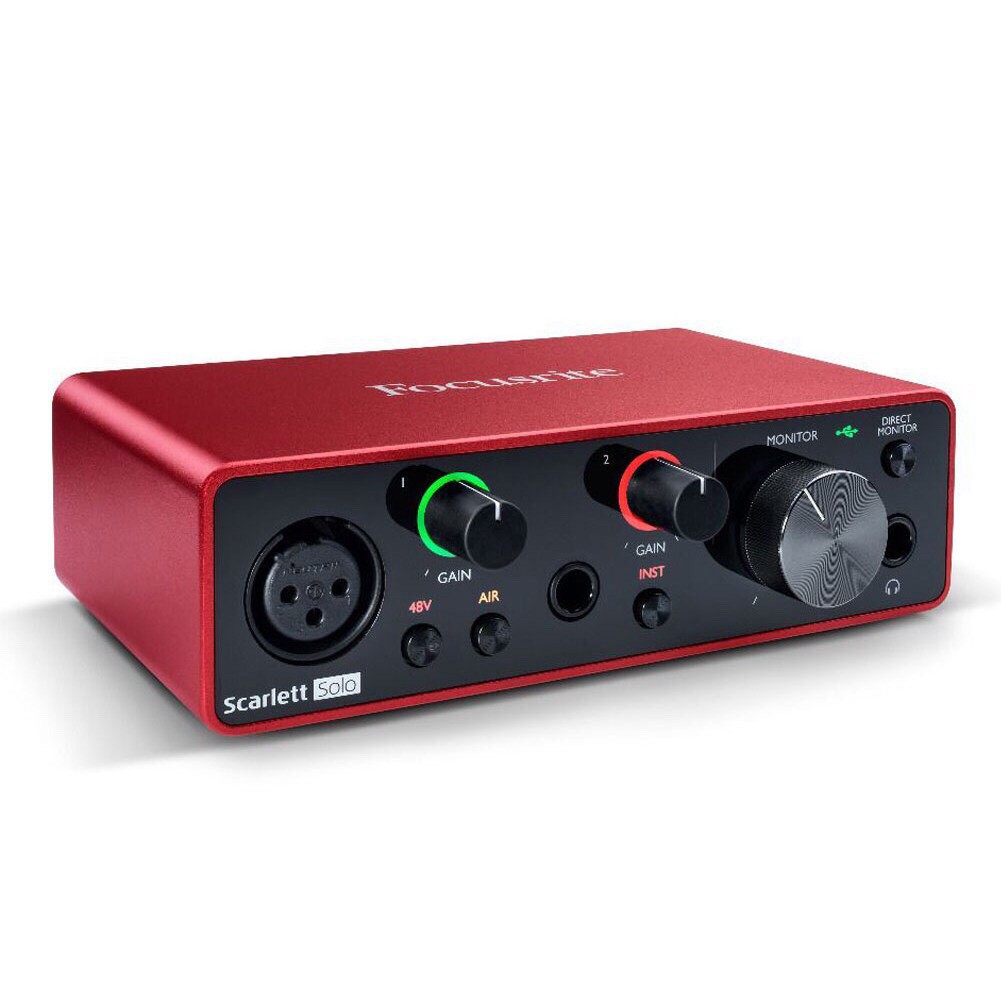 [TẶNG KÈM DÂY] Soundcard SoloGen 3 - Focusrite Scarlett - thu âm, hát karaoke, livetream fb bán hàng, mẫu mới nhất