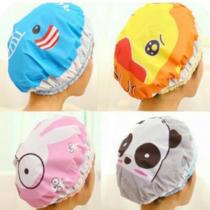 Mũ tắm chùm tóc chống thấm hình thú cute