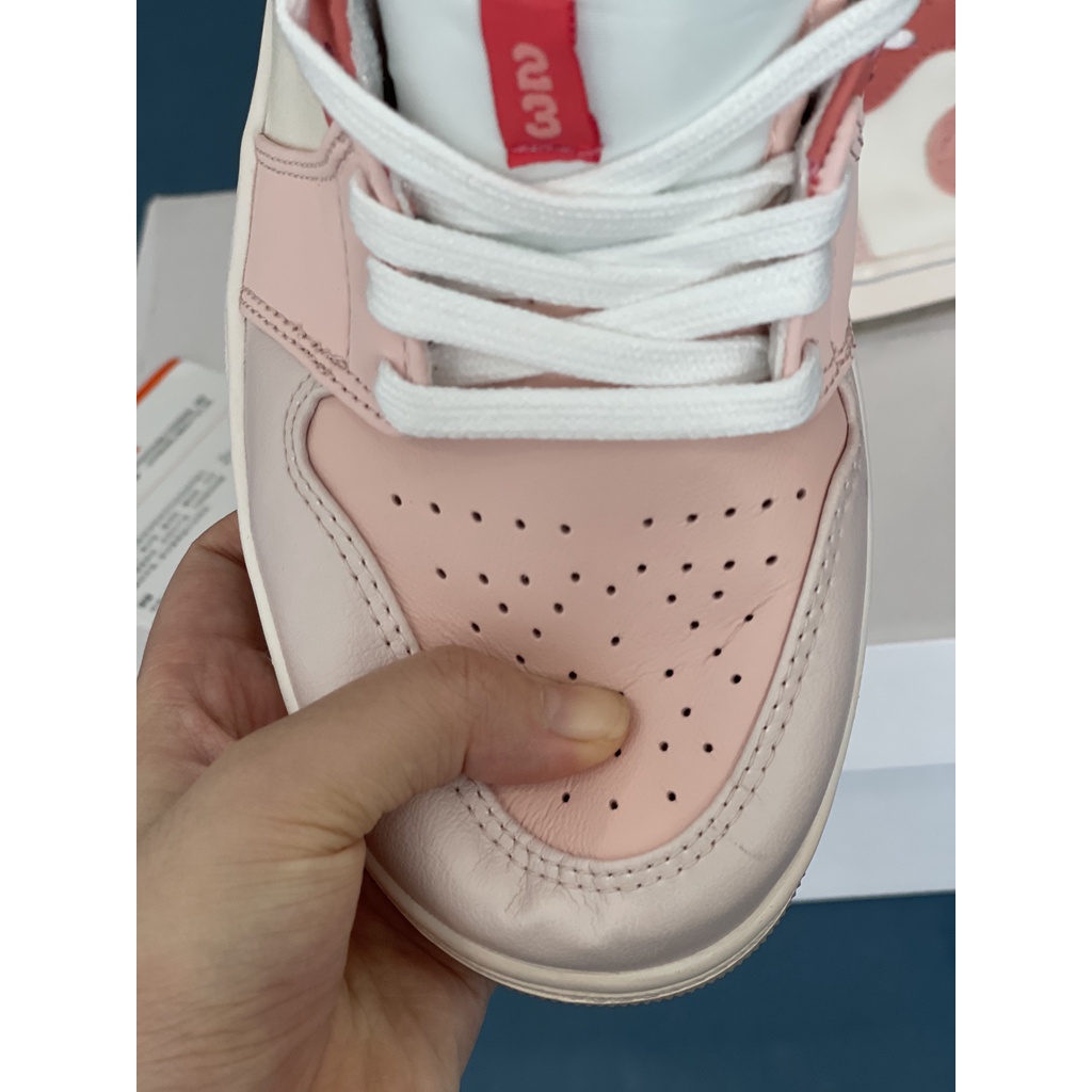 [More&amp;More] Giày Sneaker Jd 1 Low &quot;Pink Mighty Swoosher&quot; phiên bản cao cấp X OG MSZ3229