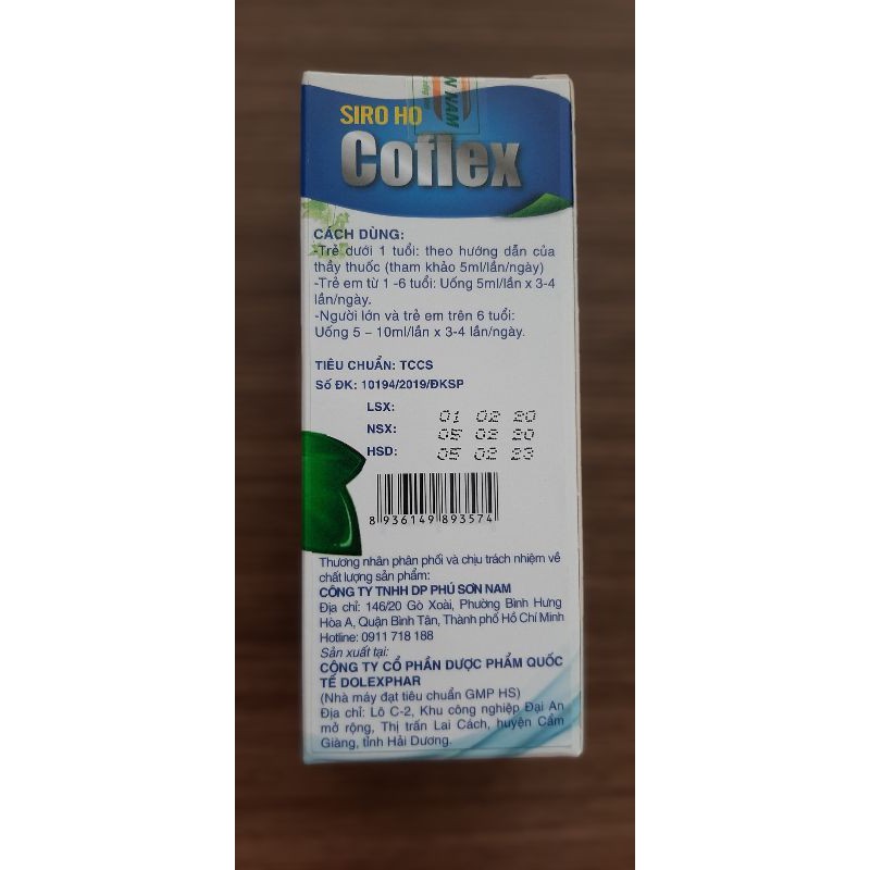 Siro ho Coflex cho cả gia đình