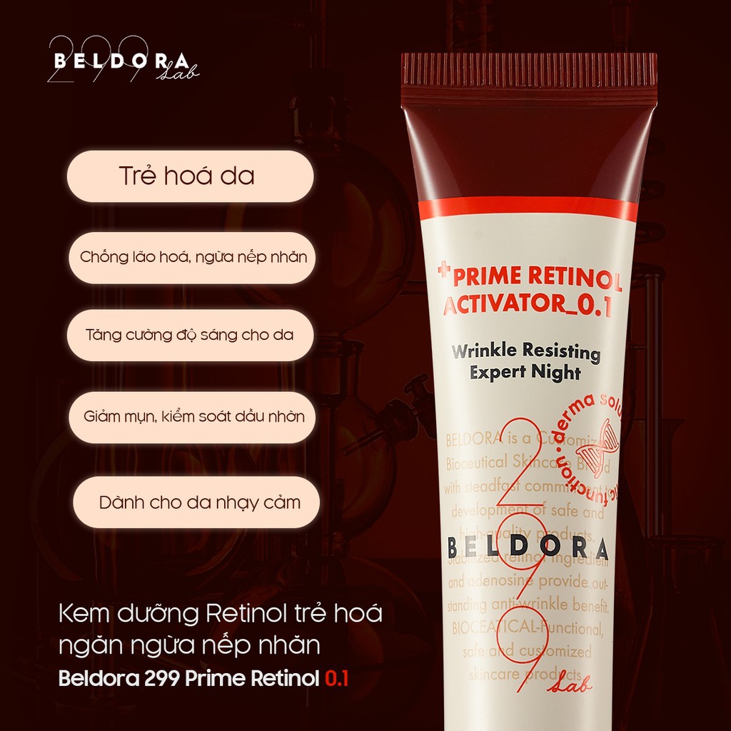 Kem dưỡng retinol trẻ hóa da Beldora 299 Prime Retinol Activator