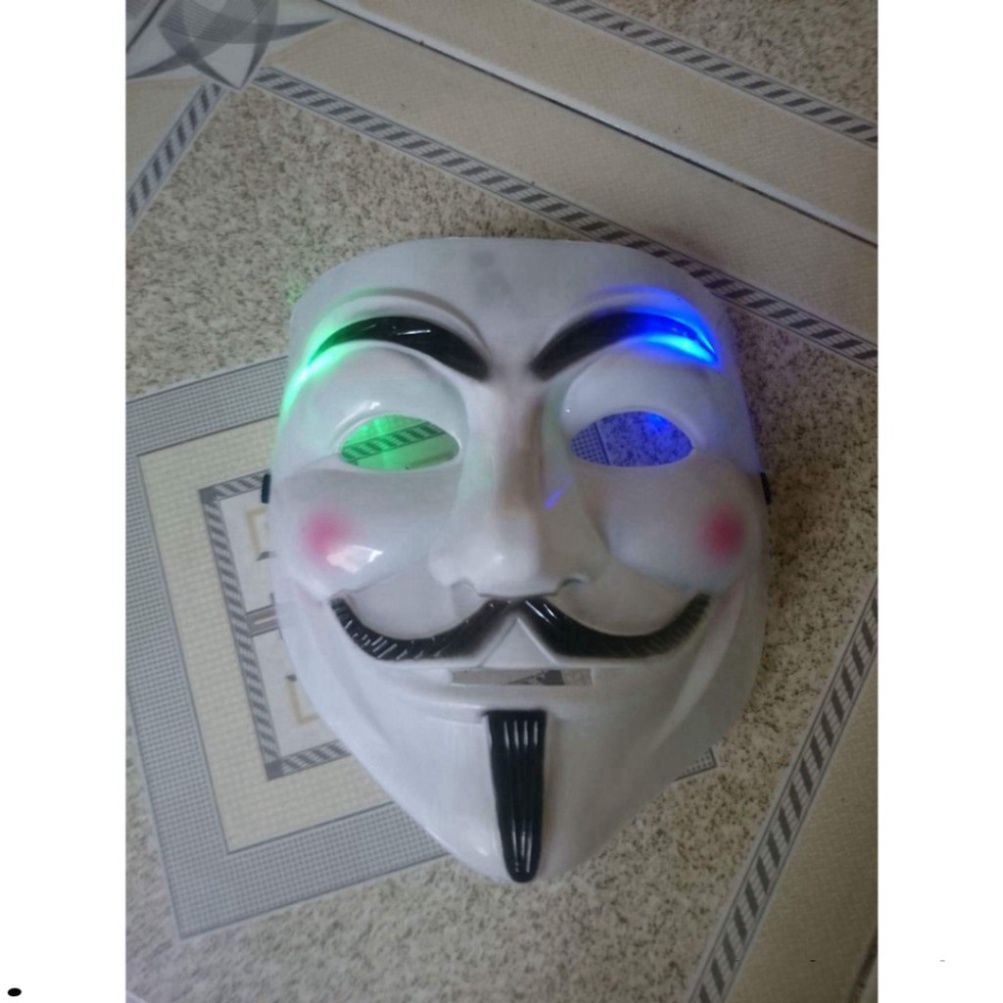 Đồ chơi Mặt Nạ Hóa Trang #Hacker anonymous Màu Trắng lễ hội halowen halloween