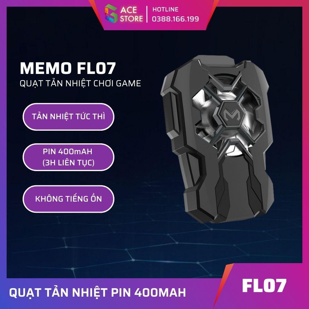 Memo FL07 | Quạt Tản Nhiệt Dành Cho Điện Thoại, Làm Lạnh Nhanh, Sử dụng Pin 400mAh Liên Tục 3 Giờ