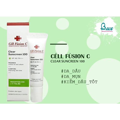 Kem chống nắng Cell Fusion C nâng tone trắng da Hàn Quốc giúp tái tạo da chống lão hóa .