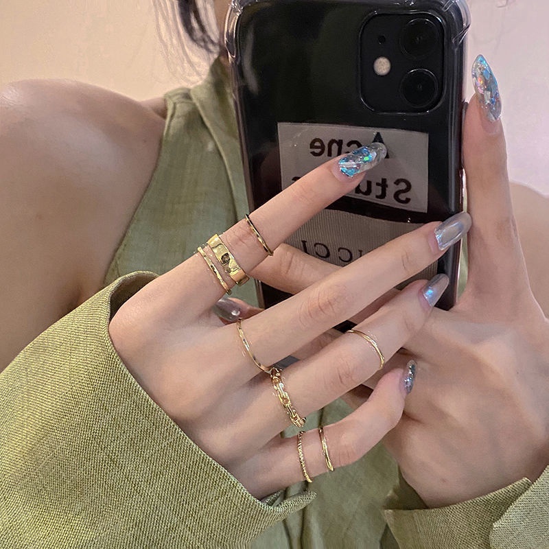 Set 7 Nhẫn Thời Trang Hàn Quốc Cho Nữ