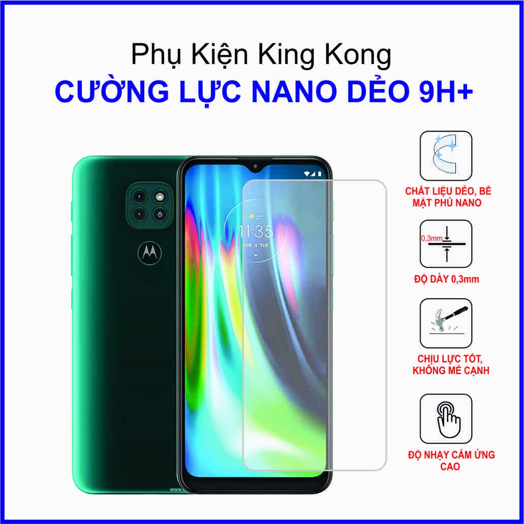 Dán cường lực Motorola Moto G9 ,  cường lực nano dẻo 9H+