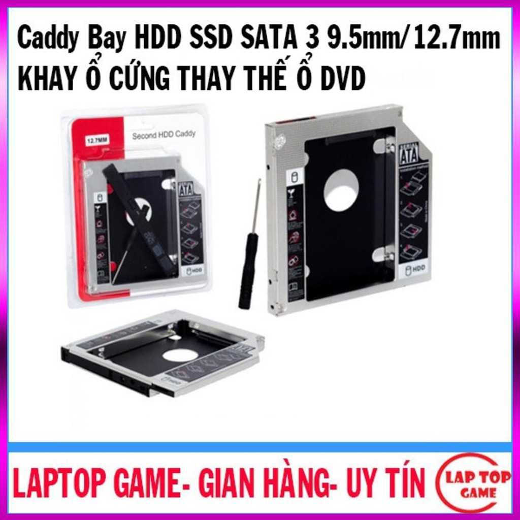 Caddy Bay Đựng Ổ Cứng SATA 3 9.5mm/12.7mm-Khay ổ cứng thay thế ổ DVD-NEW