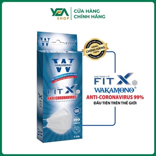 [NEW] Khẩu trang Y tế Wakamono FIT X 4 Lớp Hộp 5 Cái [YEA Shop] - Hàng chính hãng