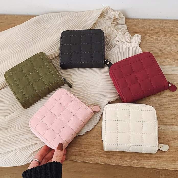 Ví nữ mini cầm tay ❤️ FREESHIP ❤️ Ví ô vuông nhỏ gọn nhiều ngăn bỏ túi dễ thương thời trang Haboki VN001