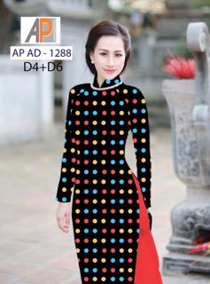 Vải áo dài chấm bi