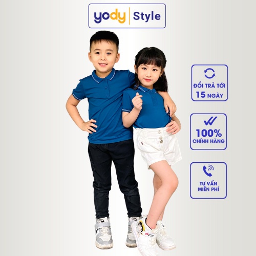 Áo polo trẻ em coolmax YODY thông thoáng và mềm mịn - KID3096