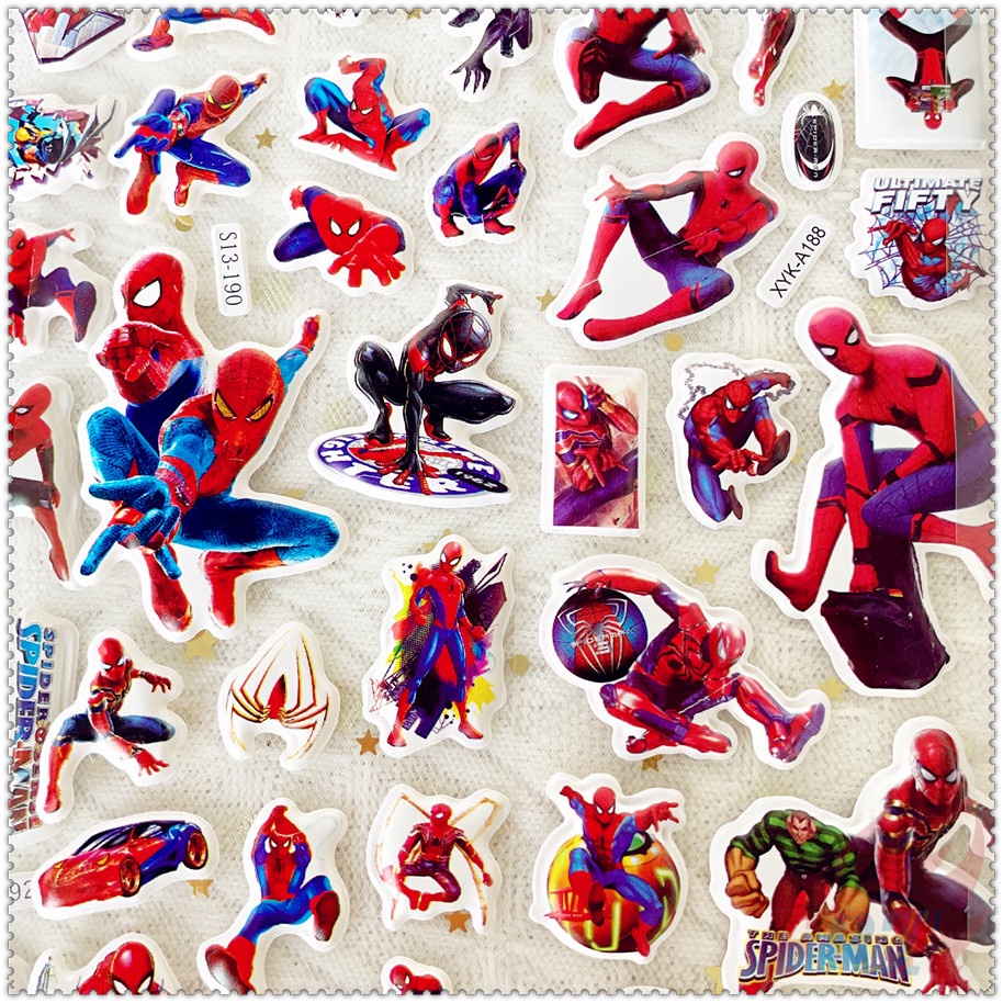 ❀ Miếng Dán Trang Trí Hình Người Nhện Marvel Q-1 DIY ❀ 1 Miếng Dán Bong Bóng 3D Bằng PVC Chống Nước