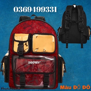 ( Tặng Thẻ Tag Degrey + Giấy Thơm ) Balo Đi Học Nam Nữ Màu đỏ đô Thời Trang Nhiều