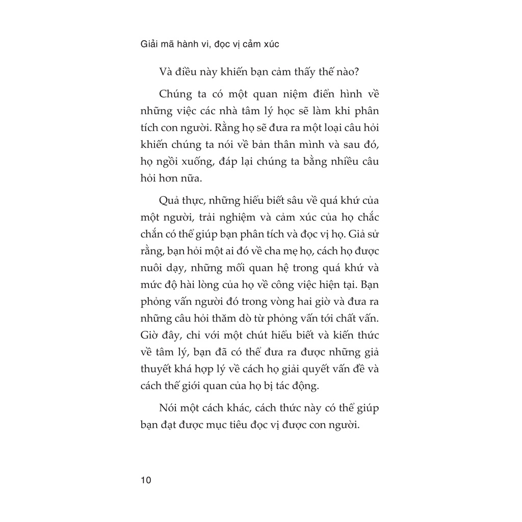 Sách - Giải Mã Hành Vi Đọc Vị Cảm Xúc