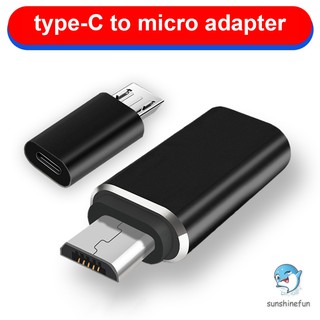 Đầu chuyển đổi Micro USB Male sang type C Female bằng hợp kim nhôm cho điện thoại Tablet
