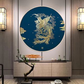 Tranh thêu chữ thập long phụng  chỉ lụa