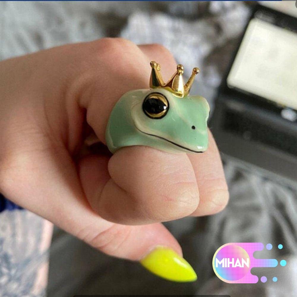 Nhẫn thời trang phối hình chú ếch dễ thương