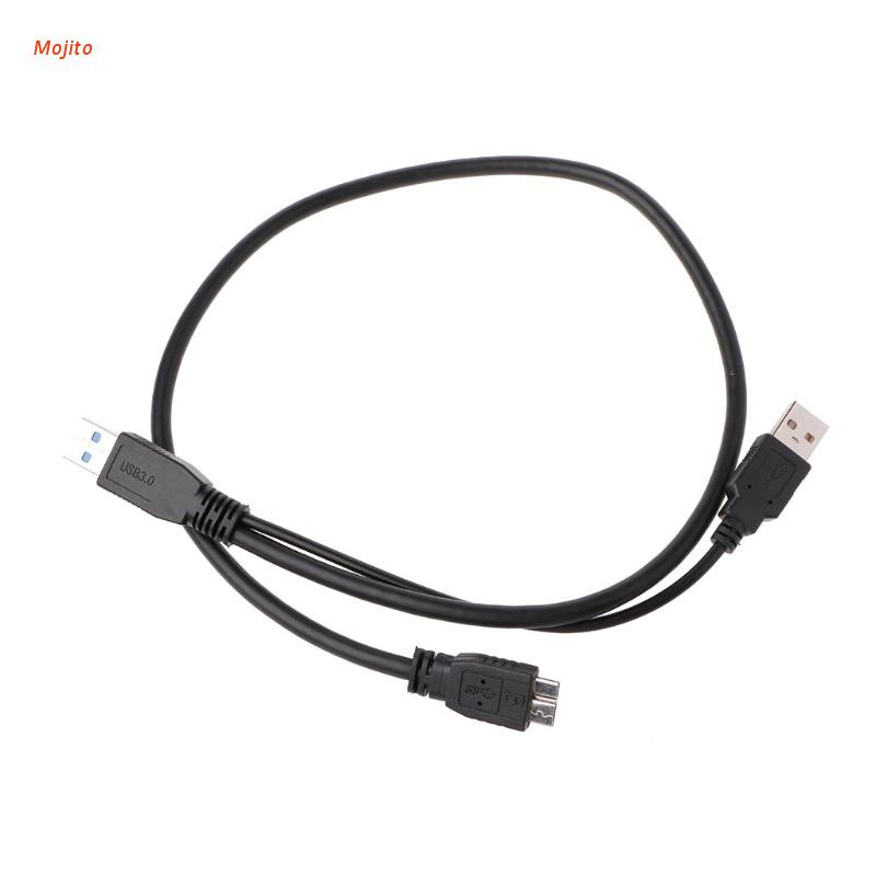 Dây Cáp Nối Dài Mojito USB 3.0 Male Sang Type A Micro B Male Y Dành Cho Ổ Cứng