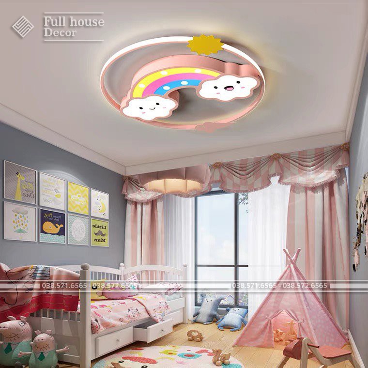 (Mẫu mới 2021) Đèn trẻ em cầu vồng trang trí phòng của bé siêu xinh, 3 chế độ ánh sáng, bảo hành 2 năm