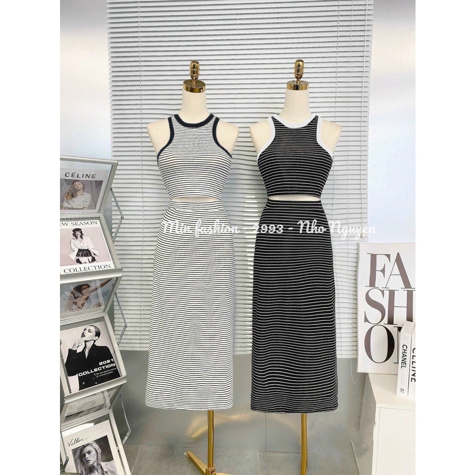 sét sọc áo ba lỗ phối quần