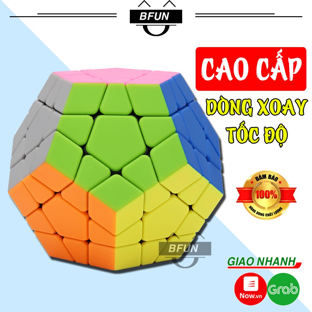 Rubik MEGAMINX 3x3 Không Viền Loại Xịn - Rubik 12 Mặt Xoay Mượt Giá Rẻ - Đồ Chơi Trẻ Em BFUN