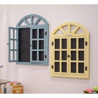 Bảng Viết Treo Tường Hình Cửa Sổ,Cửa Sổ Gỗ Trang Trí Kèm Bảng Gỗ Đẹp Mắt- Cổ Điển