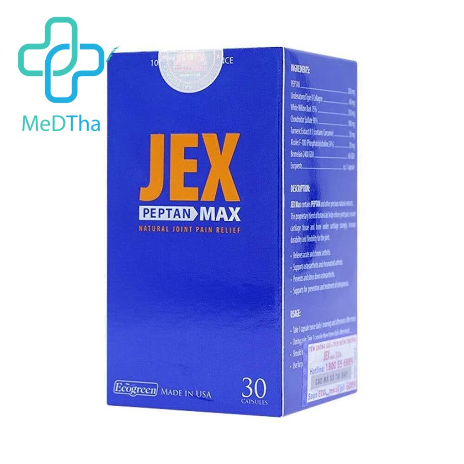JEX MAX (Ecogreen) - Giúp giảm đau xương khớp, Bổ khớp, Tái tạo sụn khớp và Xương dưới sụn [Chính Hãng]