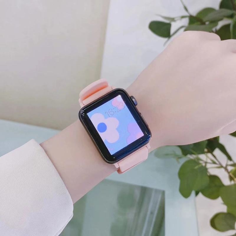 Dây Đeo Silicone Thay Thế Cho Đồng Hồ Thông Minh Apple Watch Series 7 SE 6 5 4 3 2 1 38MM 42MM 7 SE 6/5 40MM 44MM 41MM 45MM